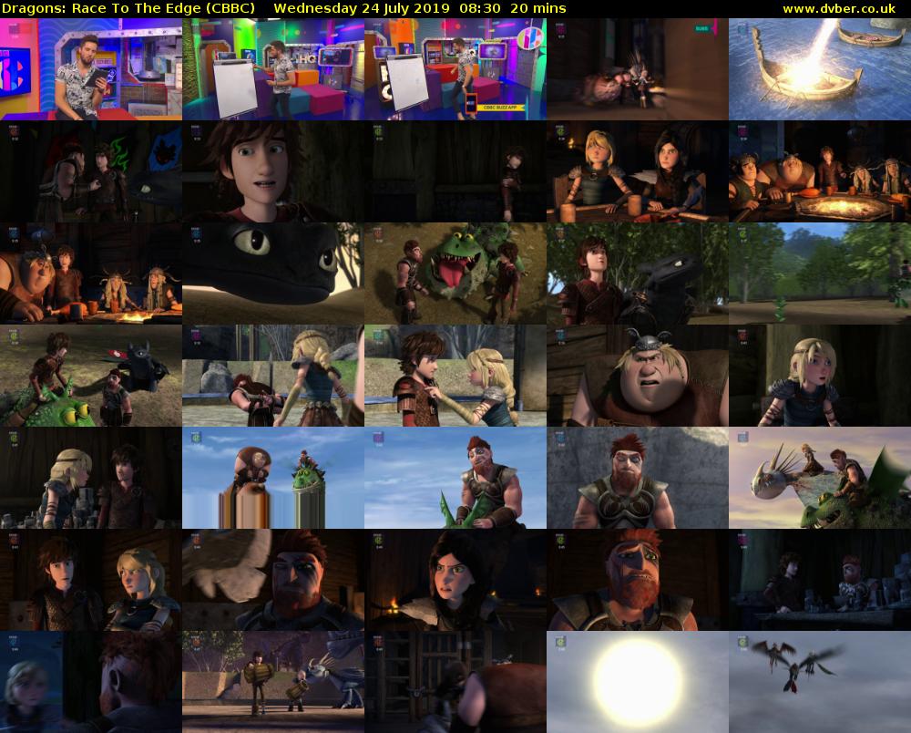 Dragons: Race To The Edge (CBBC) Wednesday 24 July 2019 08:30 - 08:50