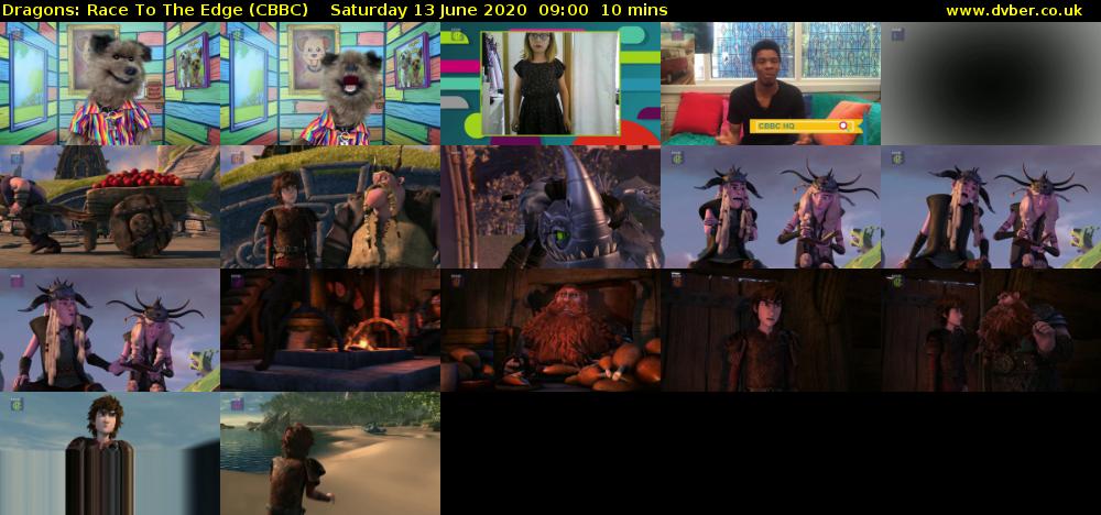 Dragons: Race To The Edge (CBBC) Saturday 13 June 2020 09:00 - 09:10