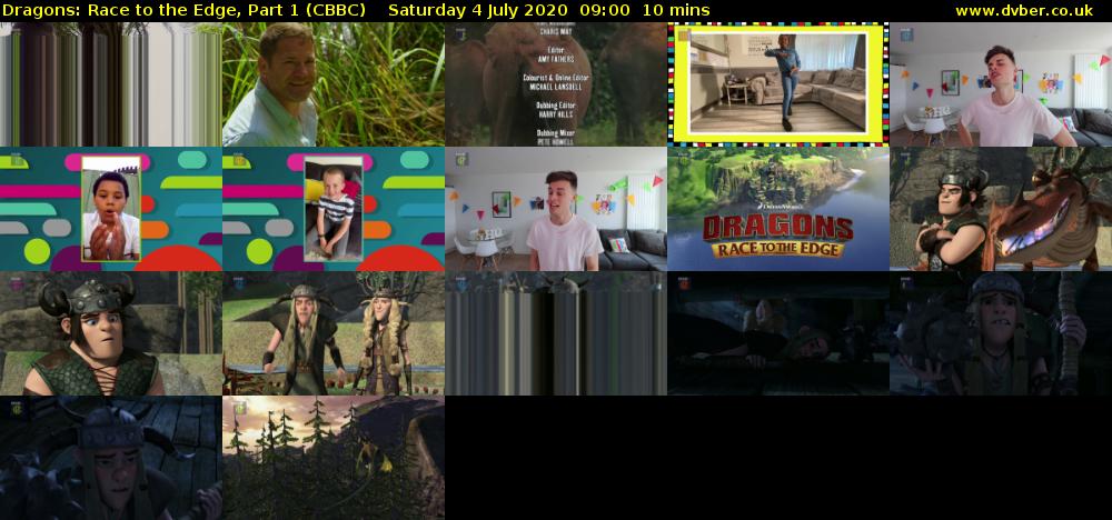 Dragons: Race to the Edge, Part 1 (CBBC) Saturday 4 July 2020 09:00 - 09:10