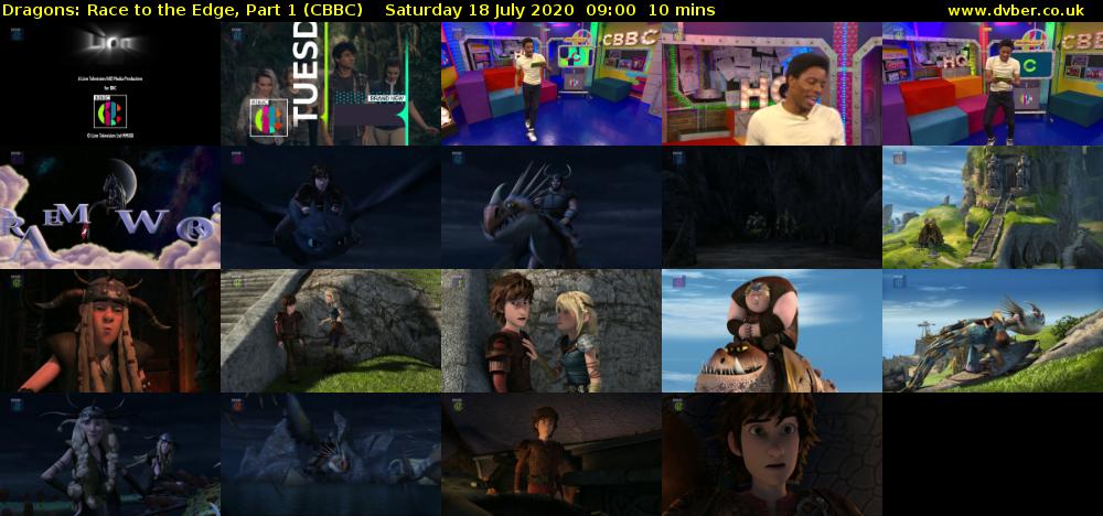 Dragons: Race to the Edge, Part 1 (CBBC) Saturday 18 July 2020 09:00 - 09:10