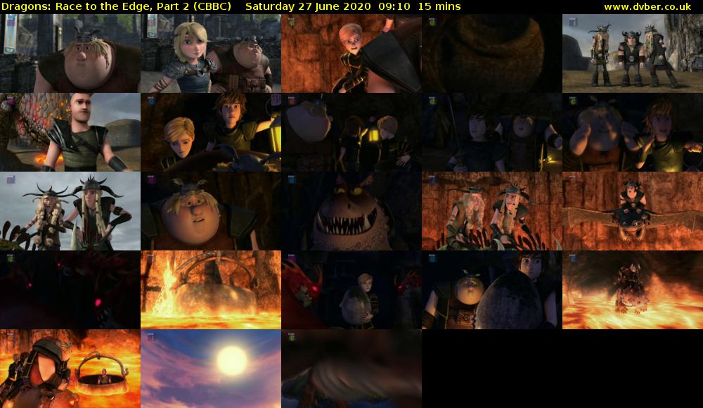 Dragons: Race to the Edge, Part 2 (CBBC) Saturday 27 June 2020 09:10 - 09:25
