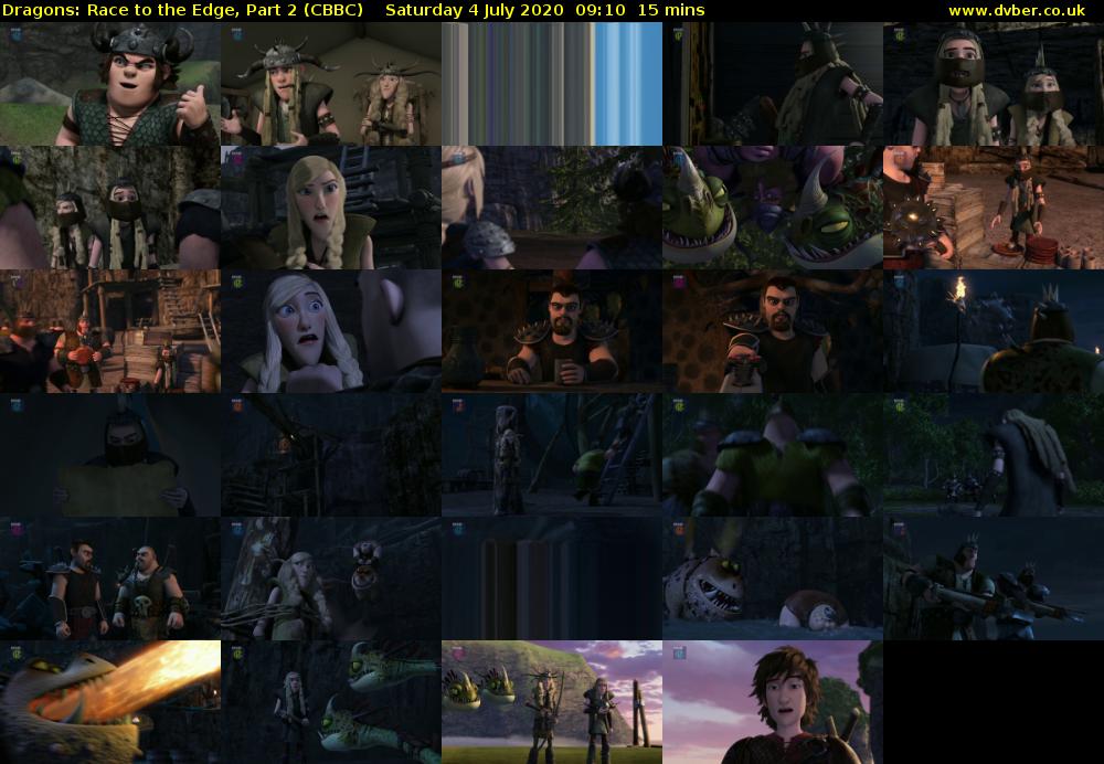 Dragons: Race to the Edge, Part 2 (CBBC) Saturday 4 July 2020 09:10 - 09:25