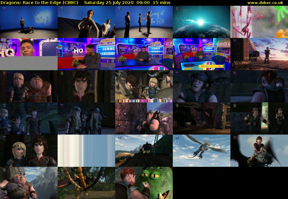 Dragons: Race to the Edge (CBBC) Saturday 25 July 2020 09:00 - 09:15