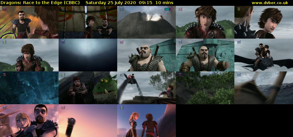 Dragons: Race to the Edge (CBBC) Saturday 25 July 2020 09:15 - 09:25