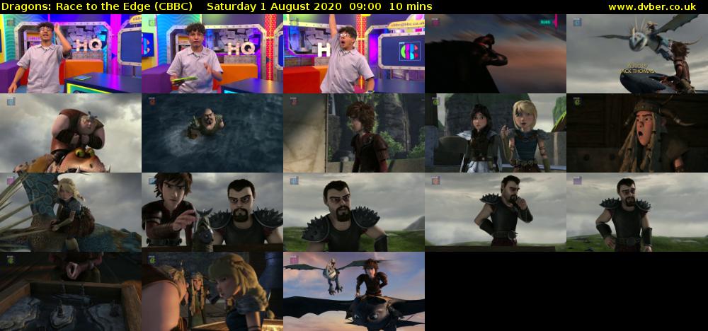 Dragons: Race to the Edge (CBBC) Saturday 1 August 2020 09:00 - 09:10