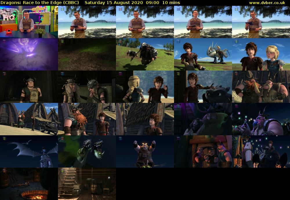 Dragons: Race to the Edge (CBBC) Saturday 15 August 2020 09:00 - 09:10