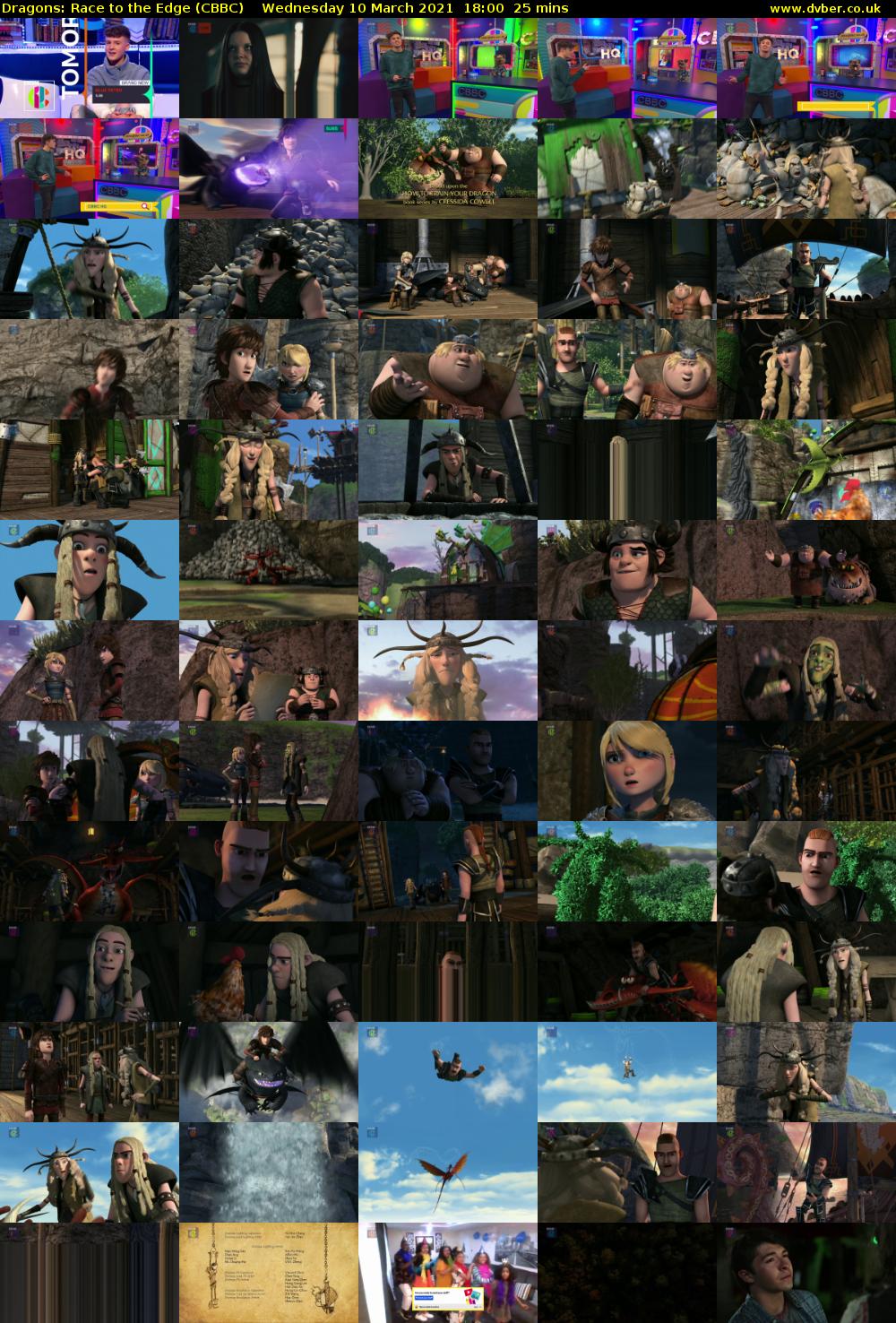 Dragons: Race to the Edge (CBBC) Wednesday 10 March 2021 18:00 - 18:25