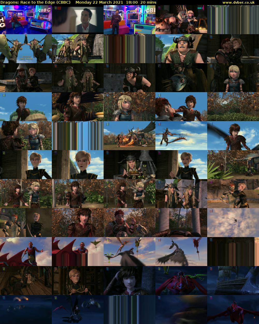 Dragons: Race to the Edge (CBBC) Monday 22 March 2021 18:00 - 18:20