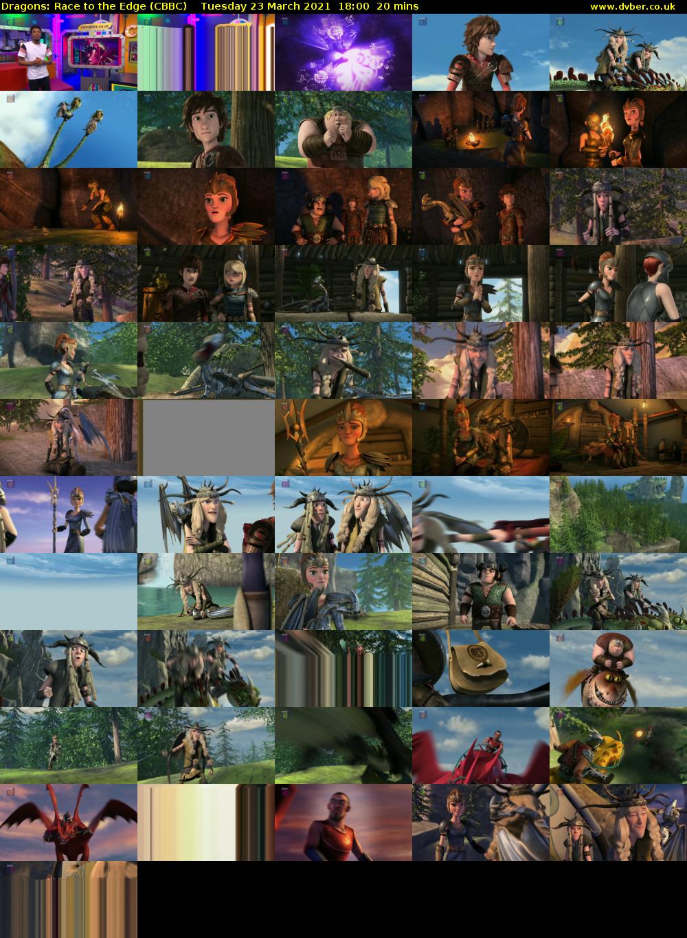 Dragons: Race to the Edge (CBBC) Tuesday 23 March 2021 18:00 - 18:20