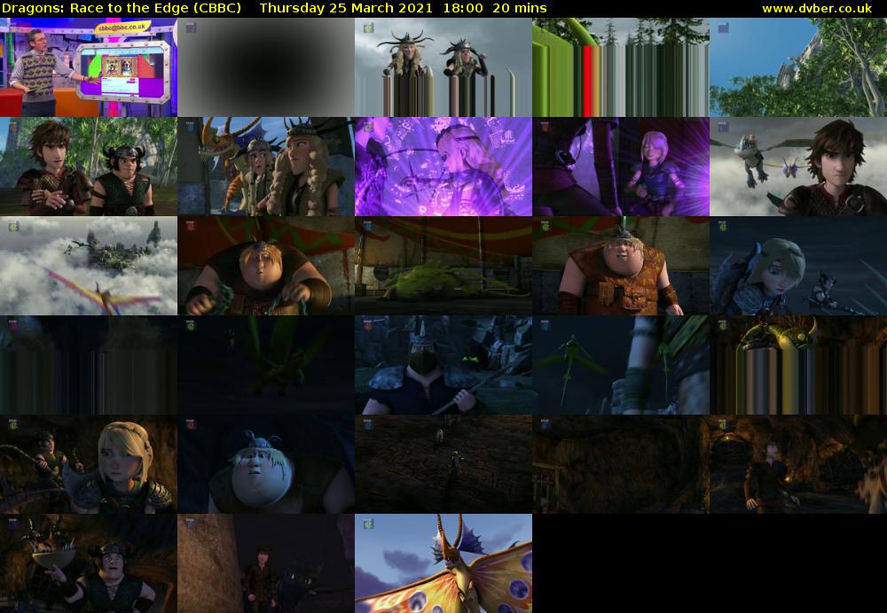 Dragons: Race to the Edge (CBBC) Thursday 25 March 2021 18:00 - 18:20