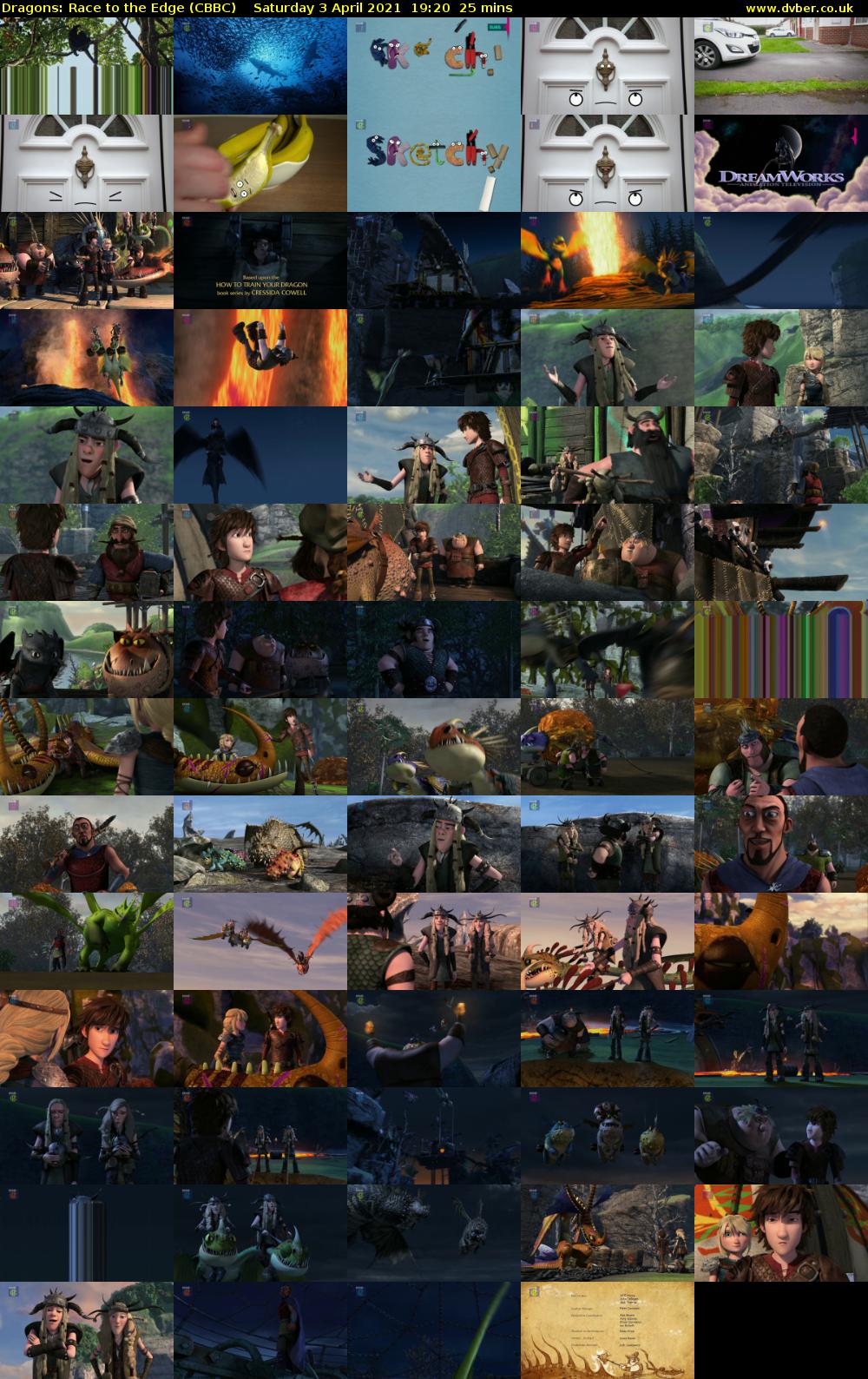 Dragons: Race to the Edge (CBBC) Saturday 3 April 2021 19:20 - 19:45