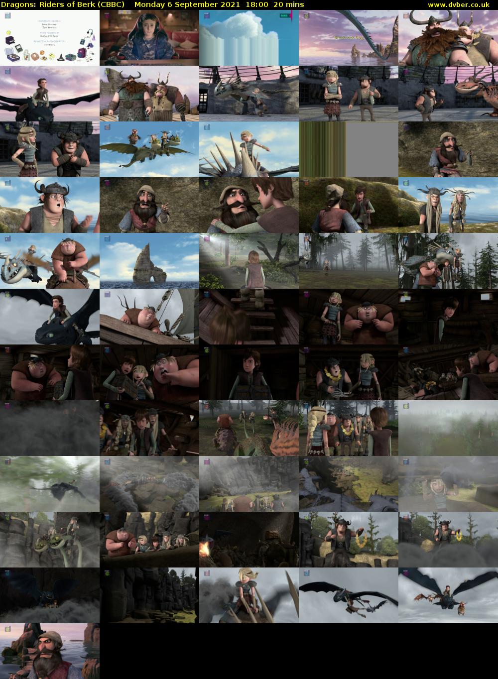 Dragons: Riders of Berk (CBBC) Monday 6 September 2021 18:00 - 18:20
