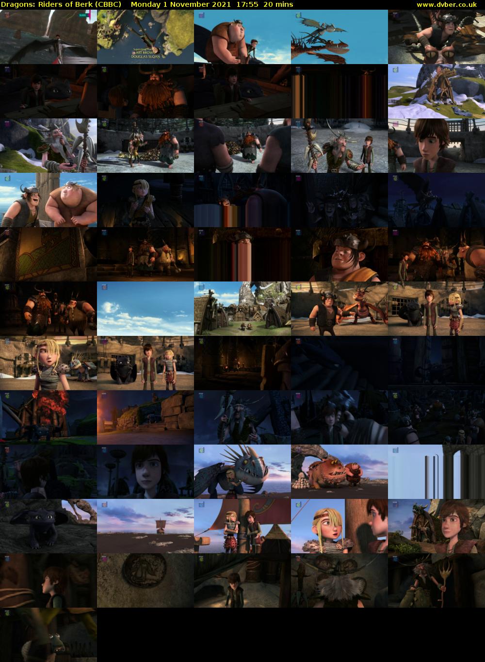 Dragons: Riders of Berk (CBBC) Monday 1 November 2021 17:55 - 18:15