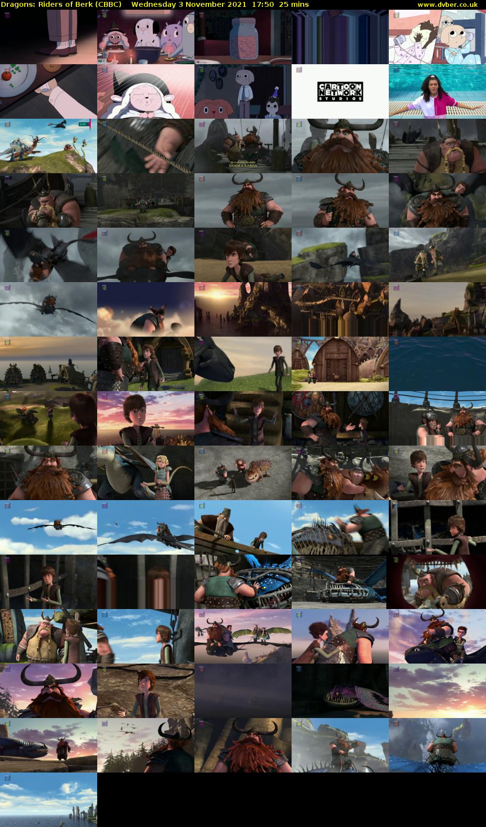 Dragons: Riders of Berk (CBBC) Wednesday 3 November 2021 17:50 - 18:15