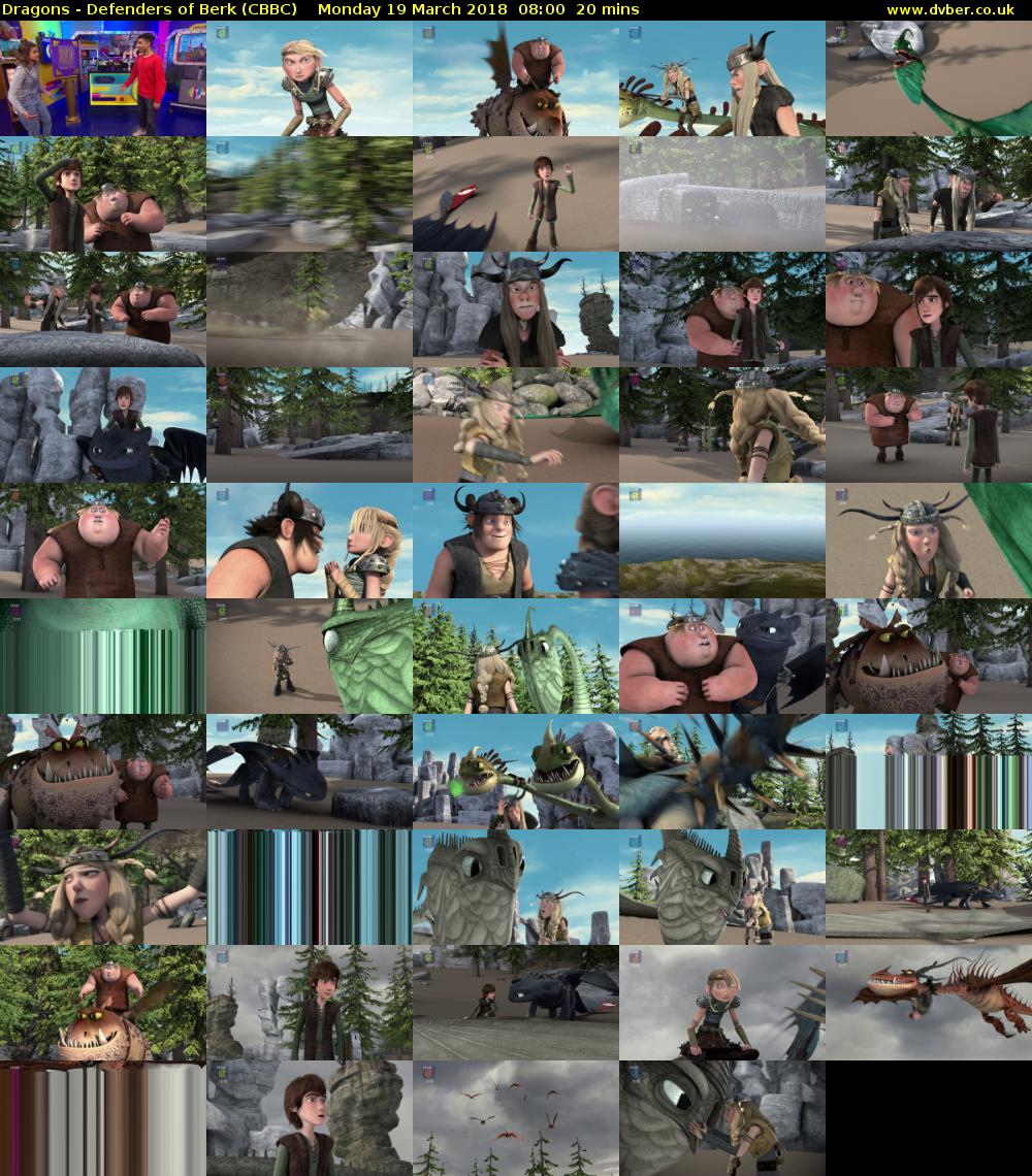 Dragons - Defenders of Berk (CBBC) Monday 19 March 2018 08:00 - 08:20