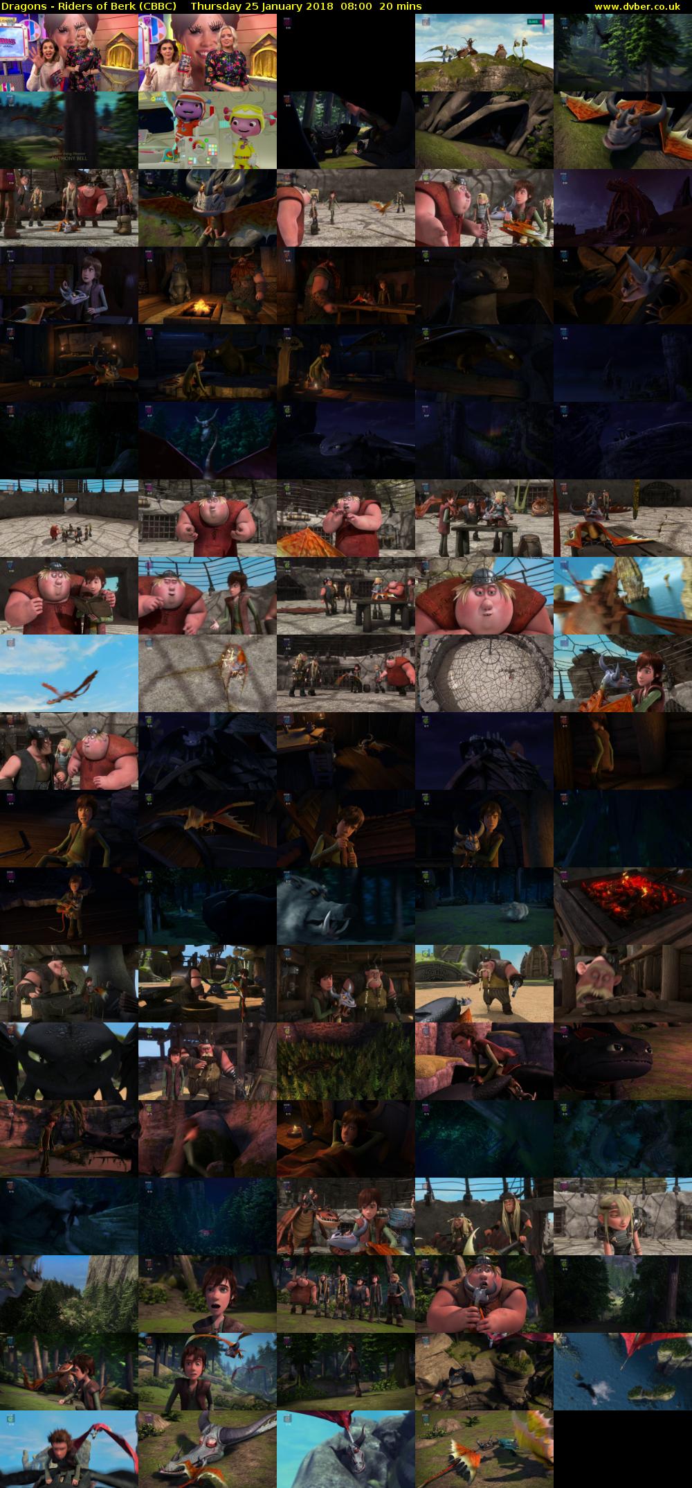 Dragons - Riders of Berk (CBBC) Thursday 25 January 2018 08:00 - 08:20