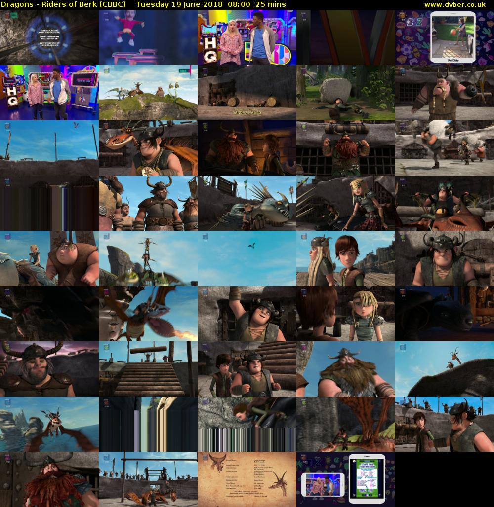 Dragons - Riders of Berk (CBBC) Tuesday 19 June 2018 08:00 - 08:25