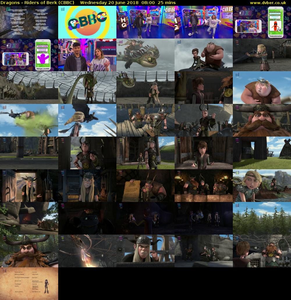 Dragons - Riders of Berk (CBBC) Wednesday 20 June 2018 08:00 - 08:25