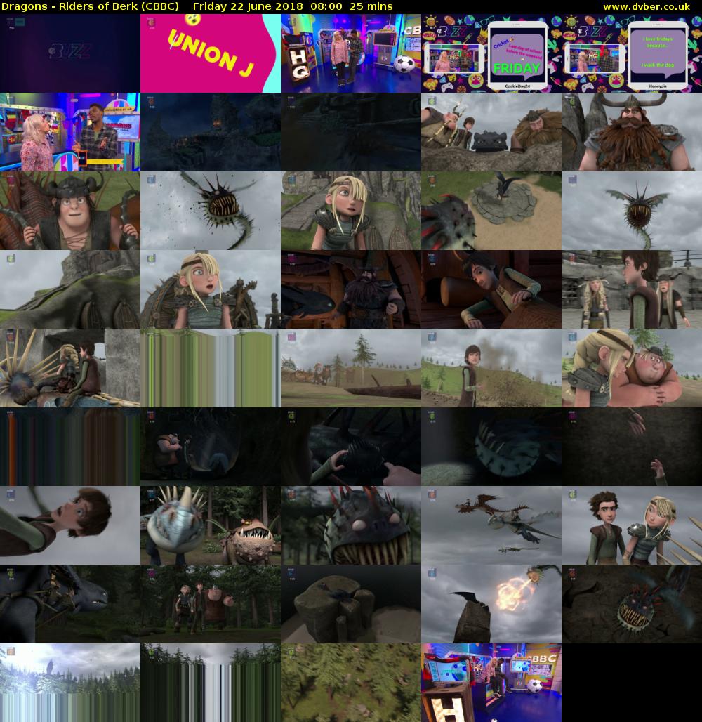 Dragons - Riders of Berk (CBBC) Friday 22 June 2018 08:00 - 08:25