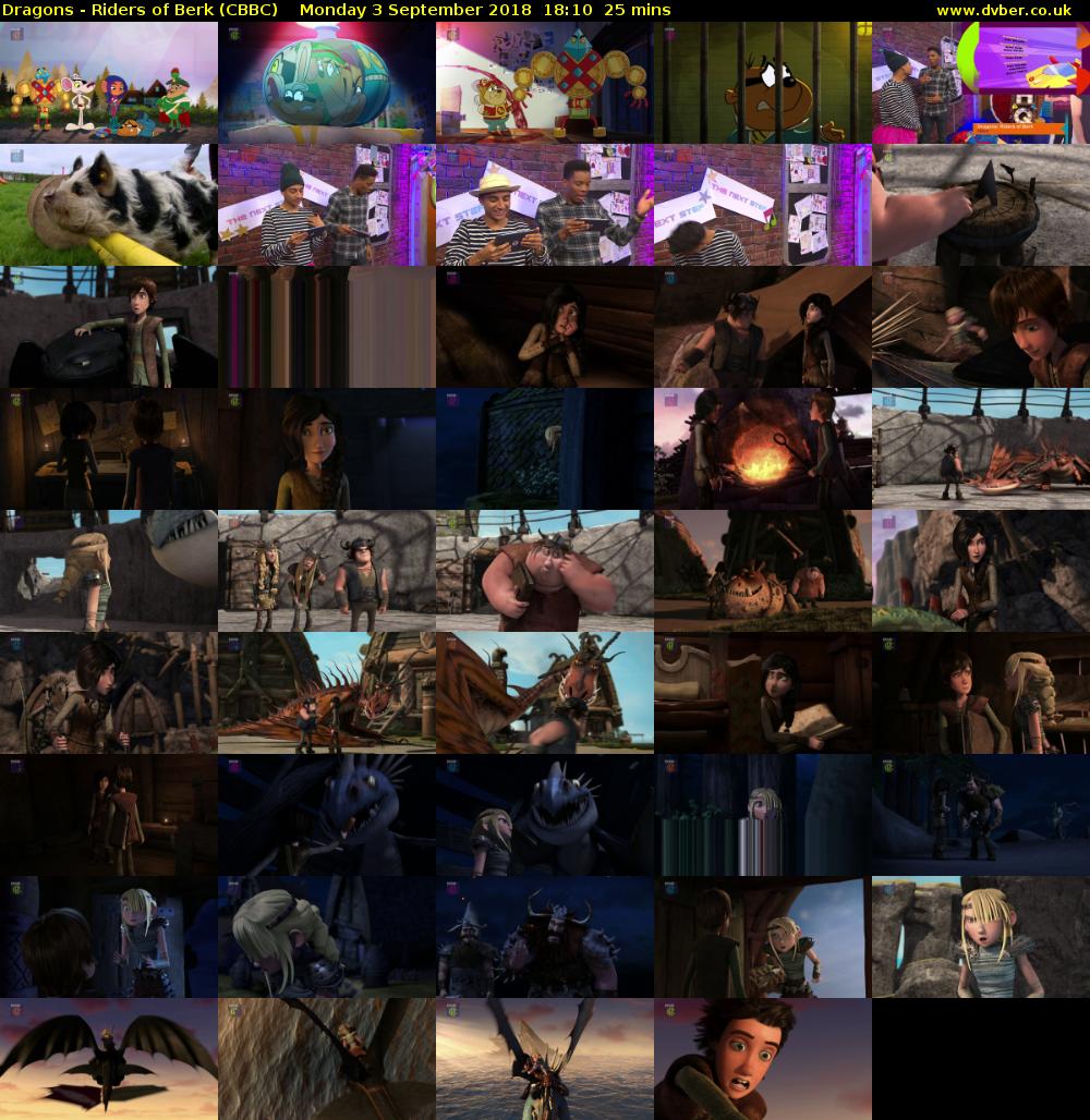 Dragons - Riders of Berk (CBBC) Monday 3 September 2018 18:10 - 18:35