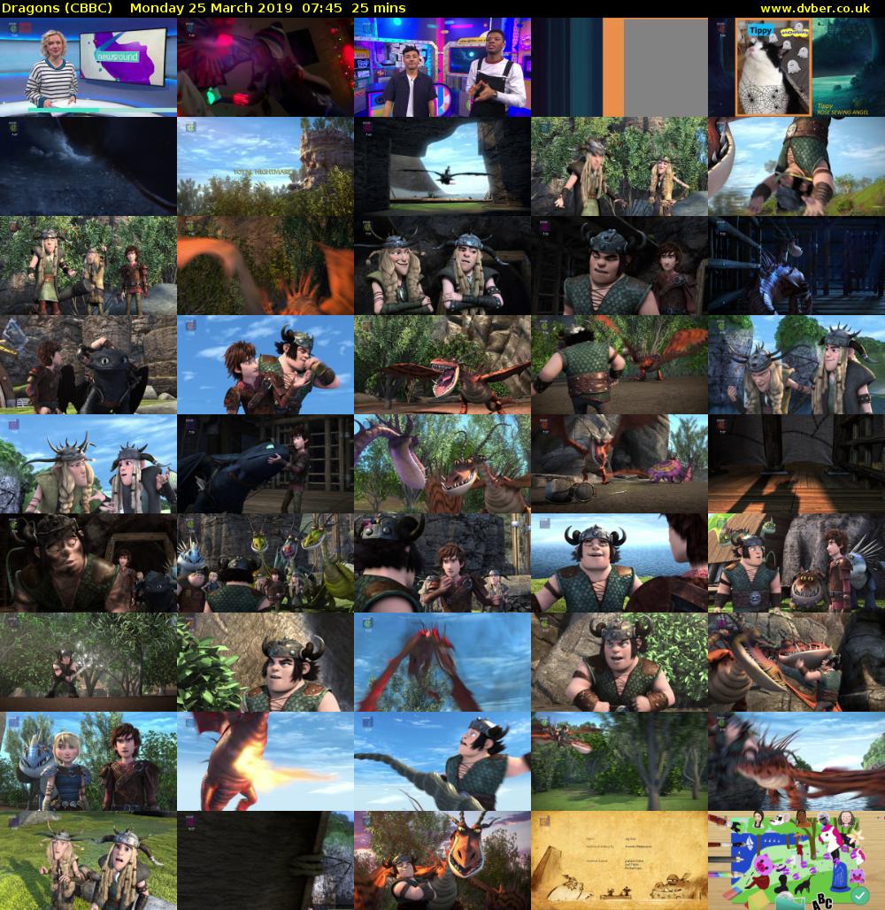 Dragons (CBBC) Monday 25 March 2019 07:45 - 08:10