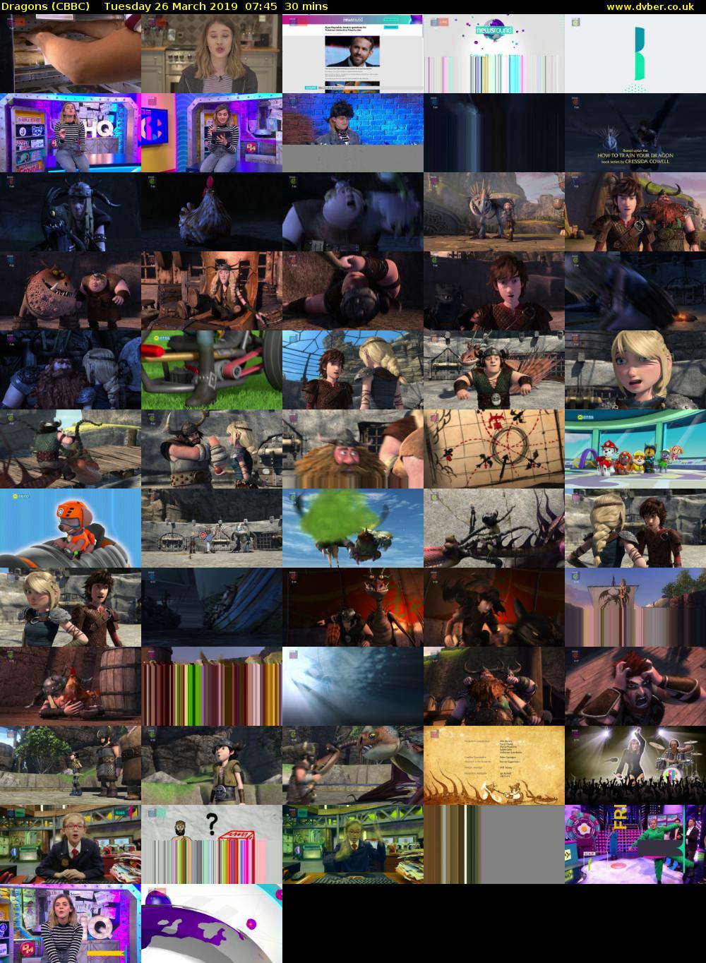 Dragons (CBBC) Tuesday 26 March 2019 07:45 - 08:15