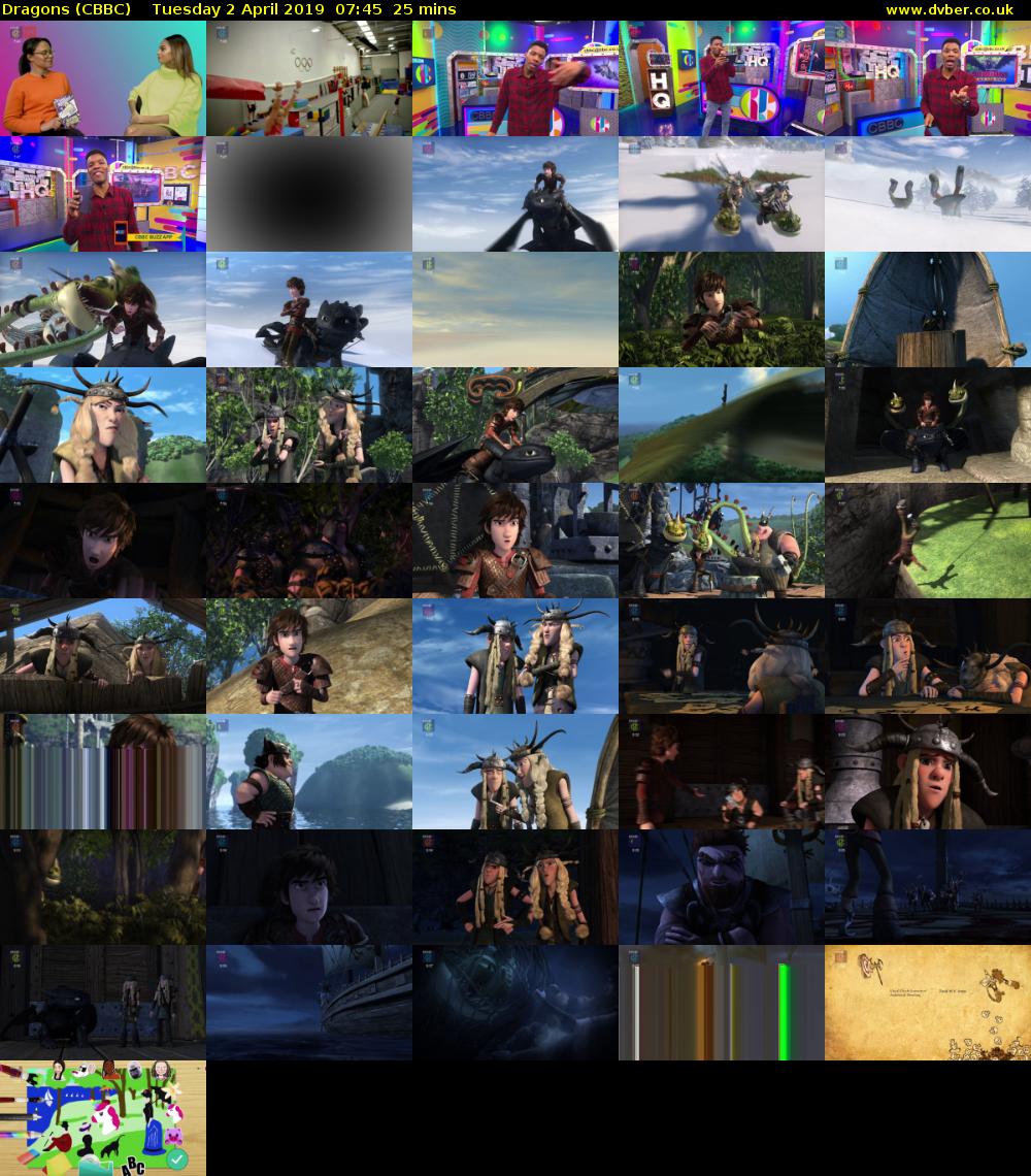 Dragons (CBBC) Tuesday 2 April 2019 07:45 - 08:10