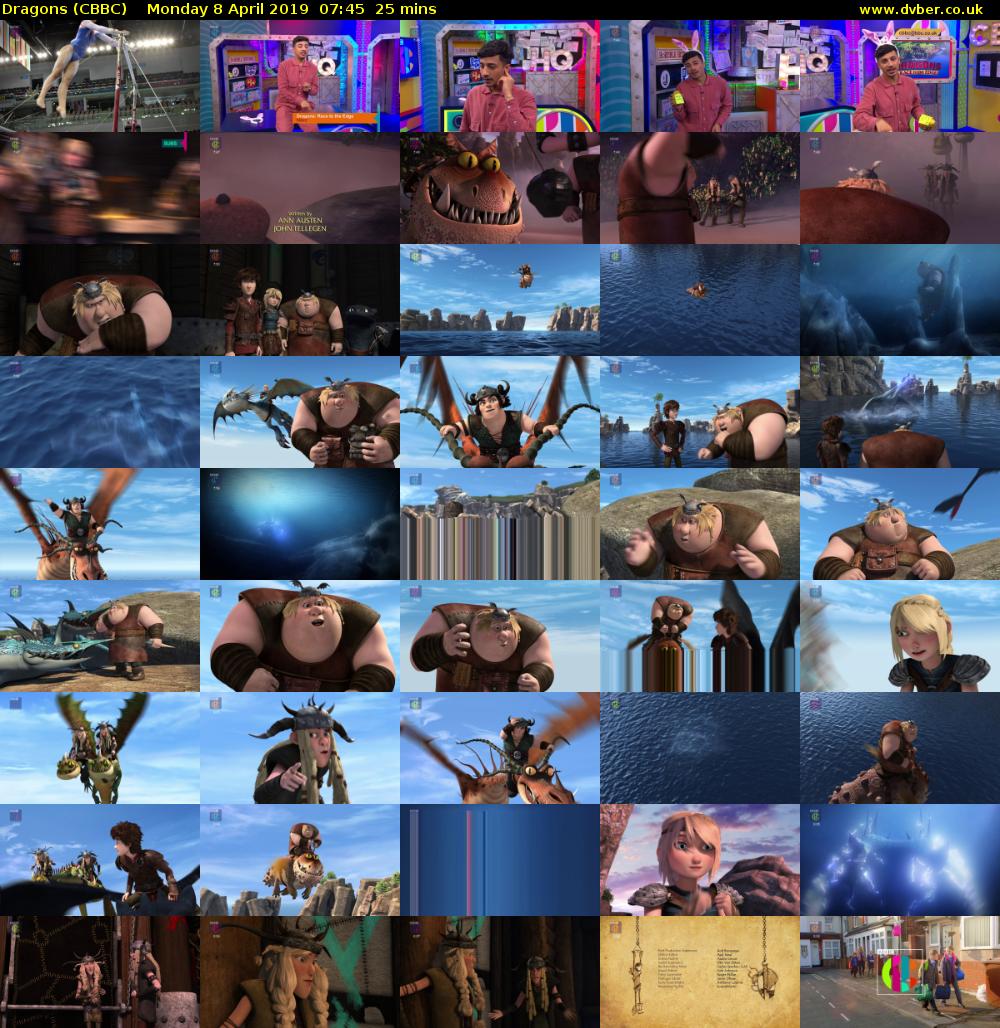 Dragons (CBBC) Monday 8 April 2019 07:45 - 08:10
