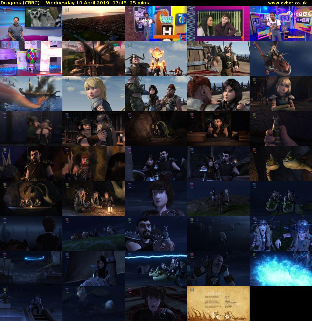 Dragons (CBBC) Wednesday 10 April 2019 07:45 - 08:10