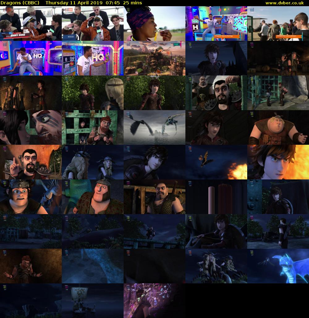 Dragons (CBBC) Thursday 11 April 2019 07:45 - 08:10