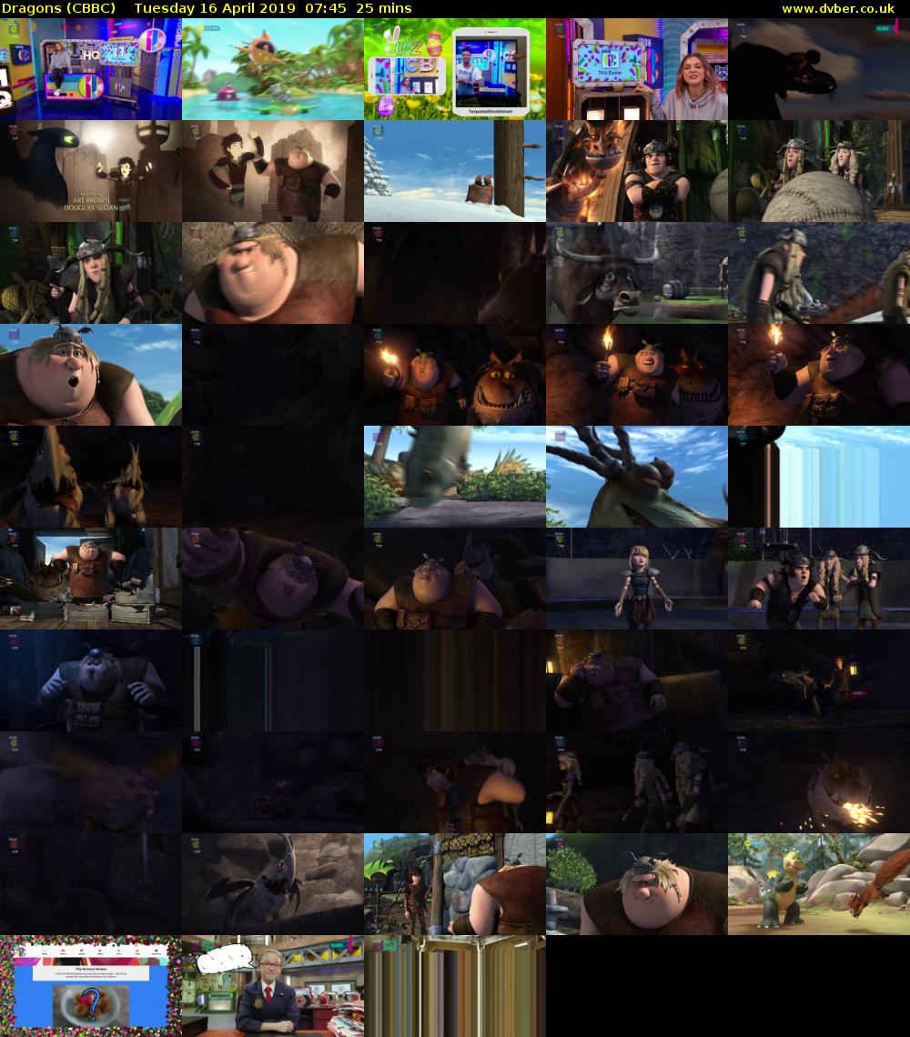Dragons (CBBC) Tuesday 16 April 2019 07:45 - 08:10