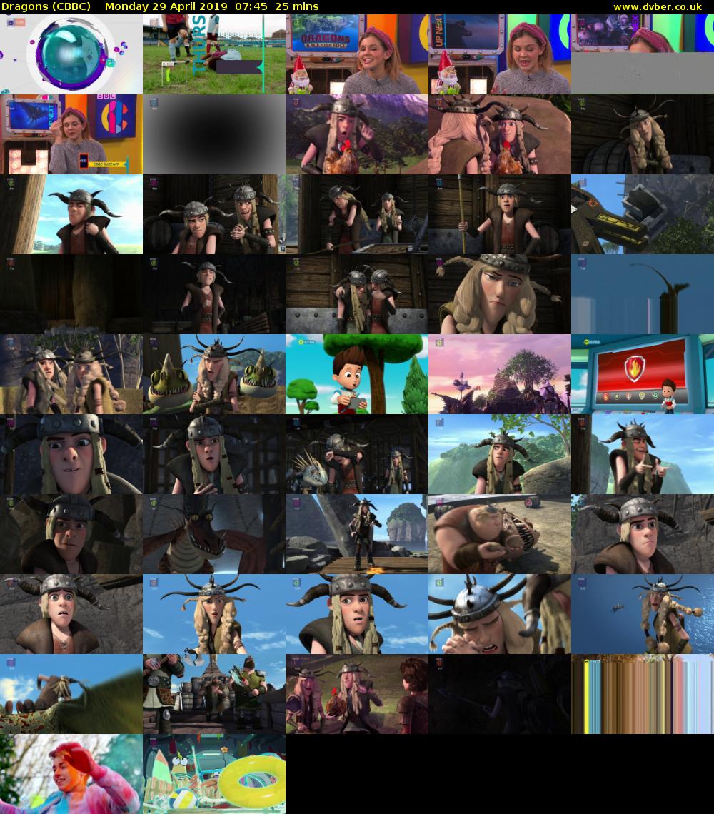 Dragons (CBBC) Monday 29 April 2019 07:45 - 08:10