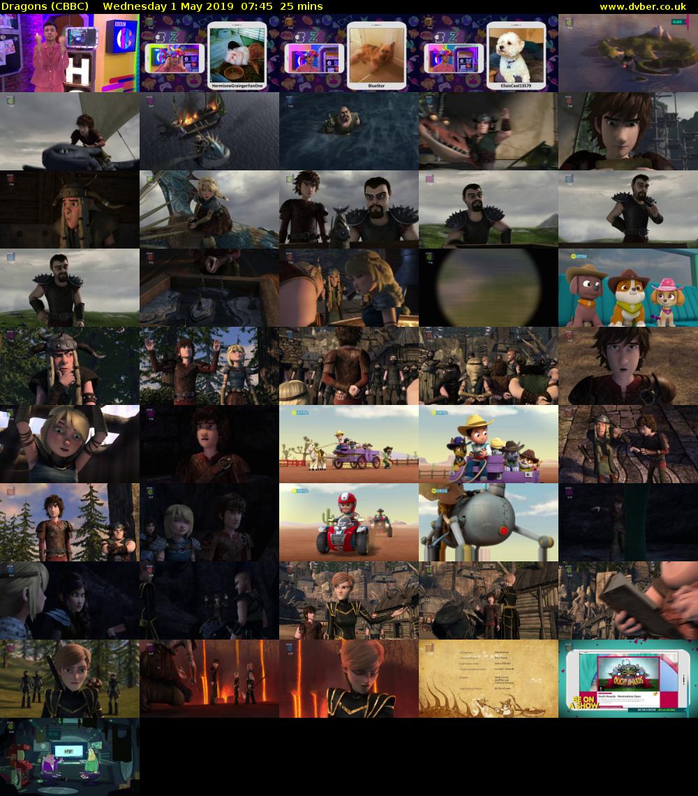 Dragons (CBBC) Wednesday 1 May 2019 07:45 - 08:10