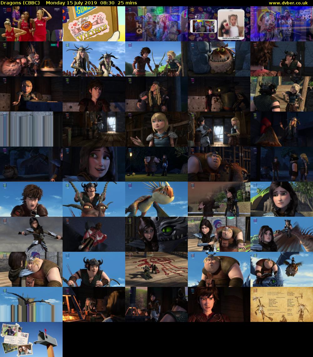Dragons (CBBC) Monday 15 July 2019 08:30 - 08:55