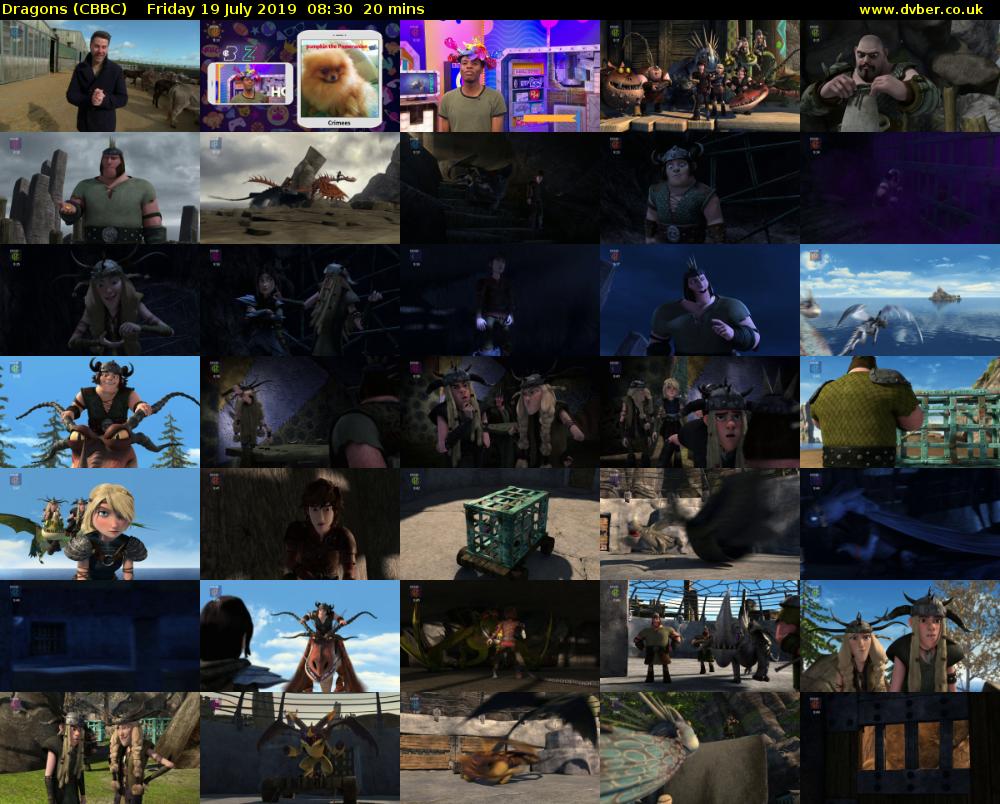 Dragons (CBBC) Friday 19 July 2019 08:30 - 08:50
