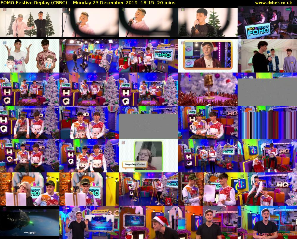 FOMO Festive Replay (CBBC) Monday 23 December 2019 18:15 - 18:35