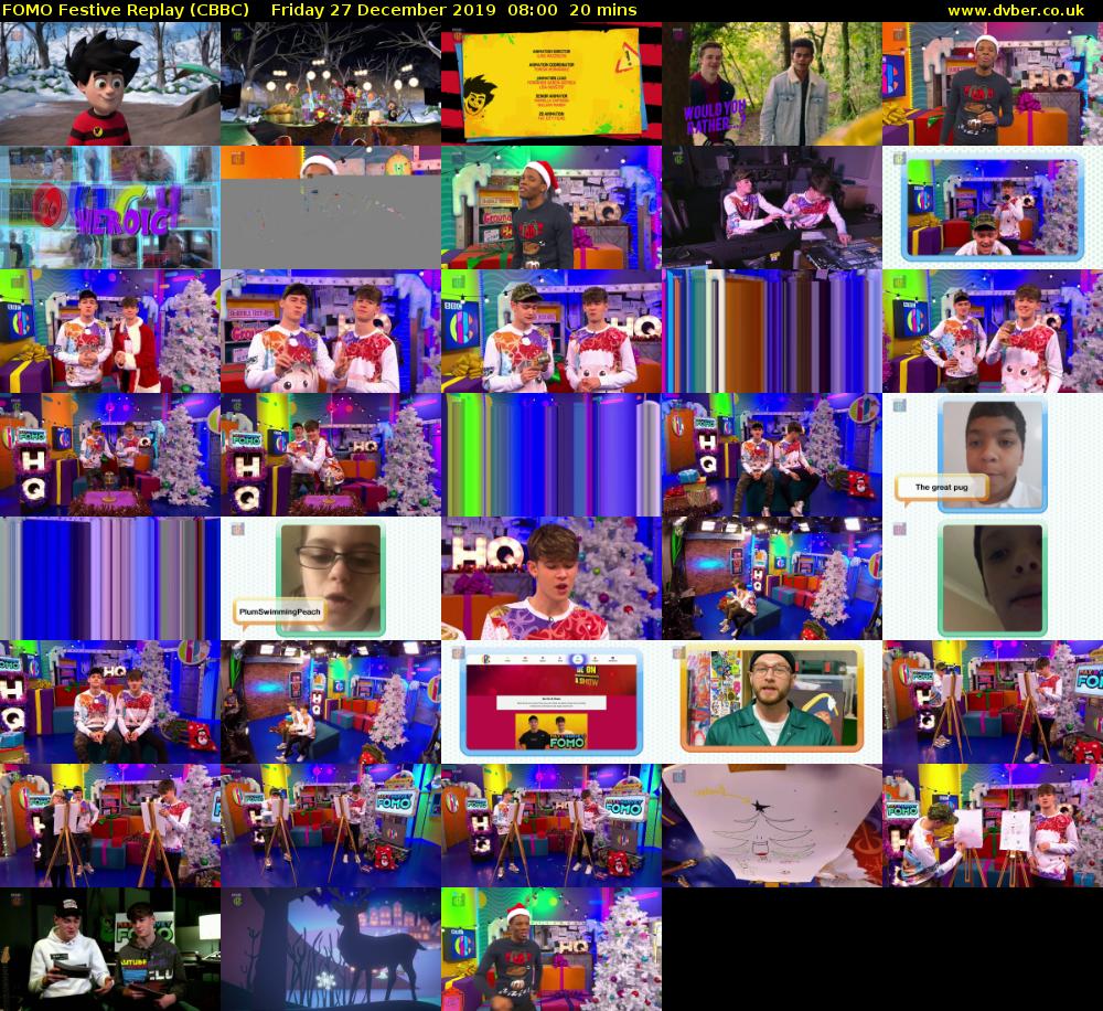 FOMO Festive Replay (CBBC) Friday 27 December 2019 08:00 - 08:20