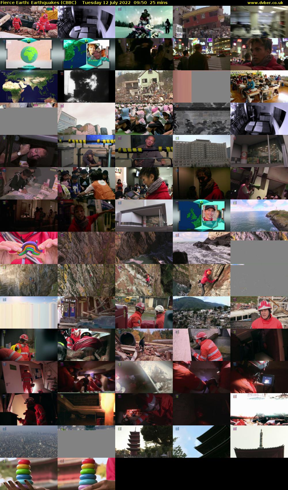 Fierce Earth: Earthquakes (CBBC) Tuesday 12 July 2022 09:50 - 10:15
