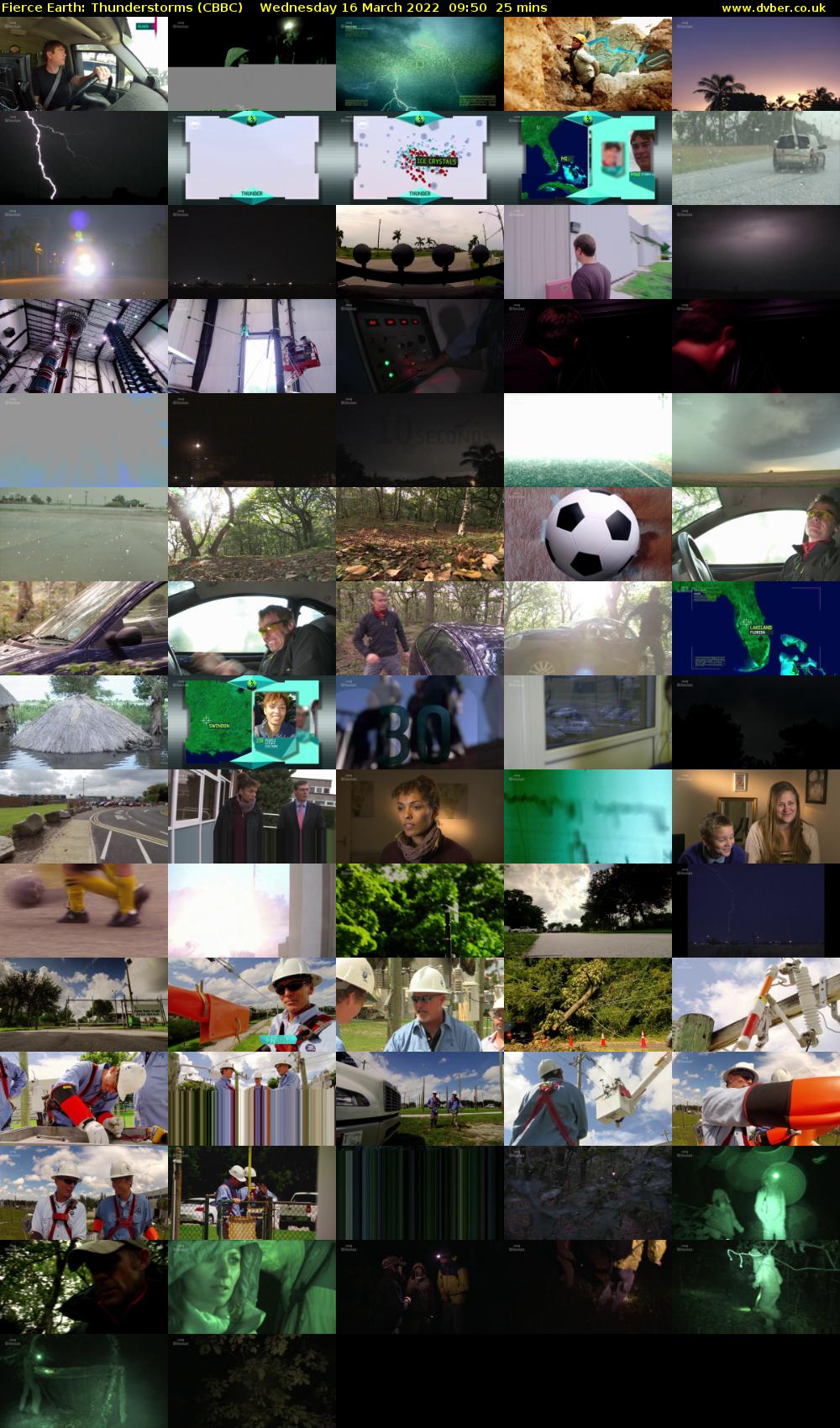 Fierce Earth: Thunderstorms (CBBC) Wednesday 16 March 2022 09:50 - 10:15