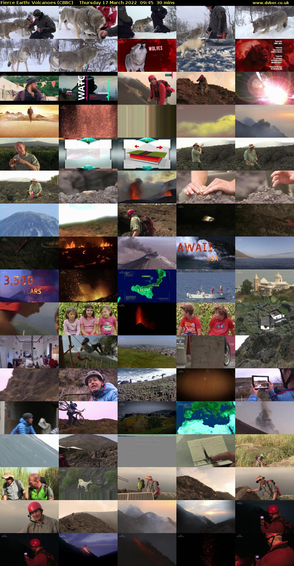 Fierce Earth: Volcanoes (CBBC) Thursday 17 March 2022 09:45 - 10:15