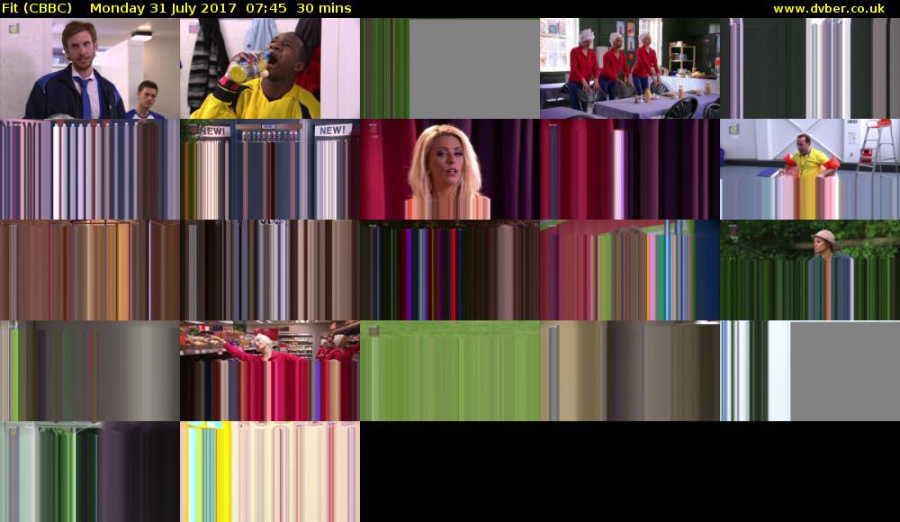 Fit (CBBC) Monday 31 July 2017 07:45 - 08:15