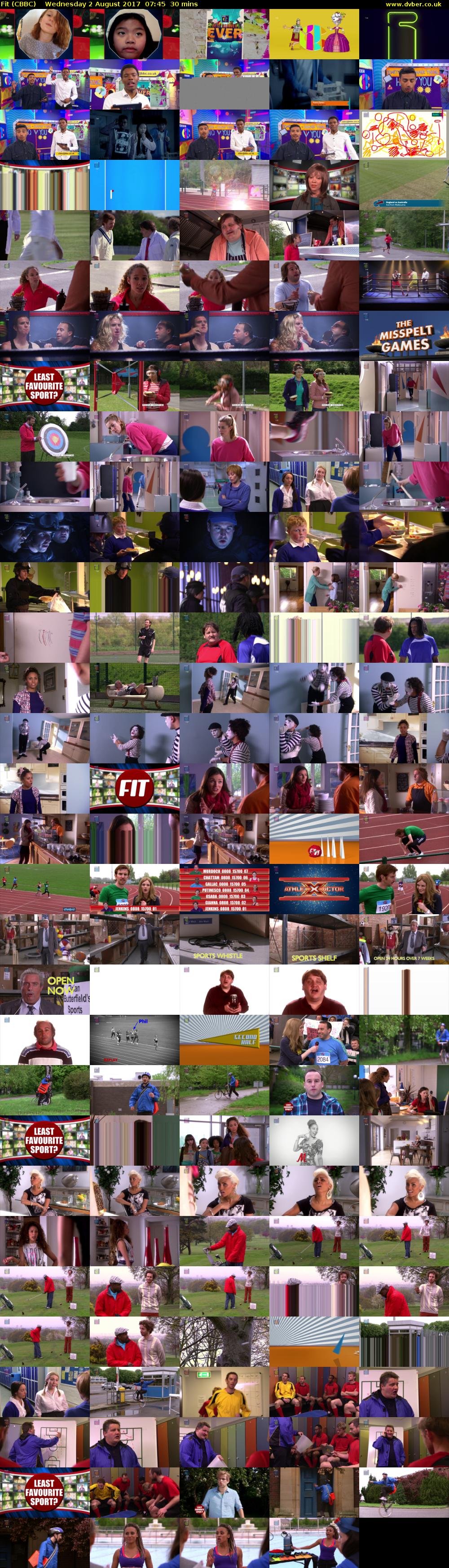 Fit (CBBC) Wednesday 2 August 2017 07:45 - 08:15