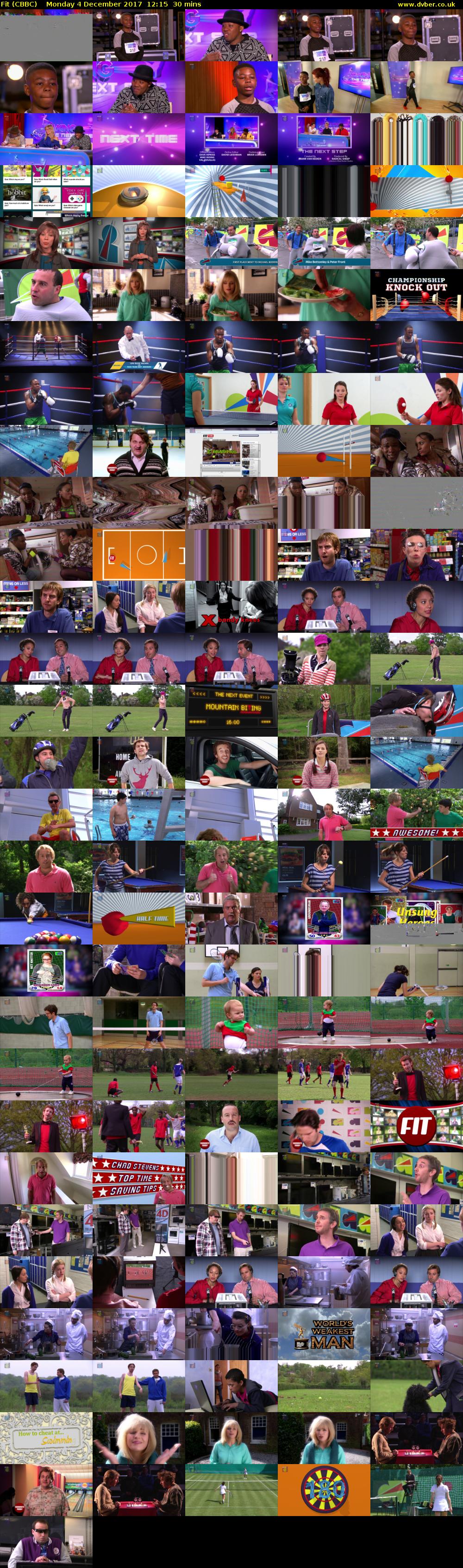 Fit (CBBC) Monday 4 December 2017 12:15 - 12:45