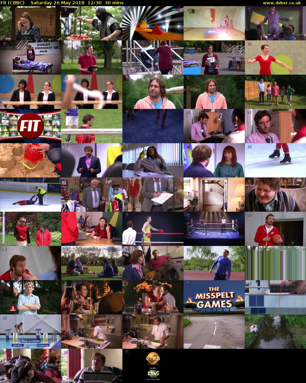 Fit (CBBC) Saturday 26 May 2018 12:30 - 13:00