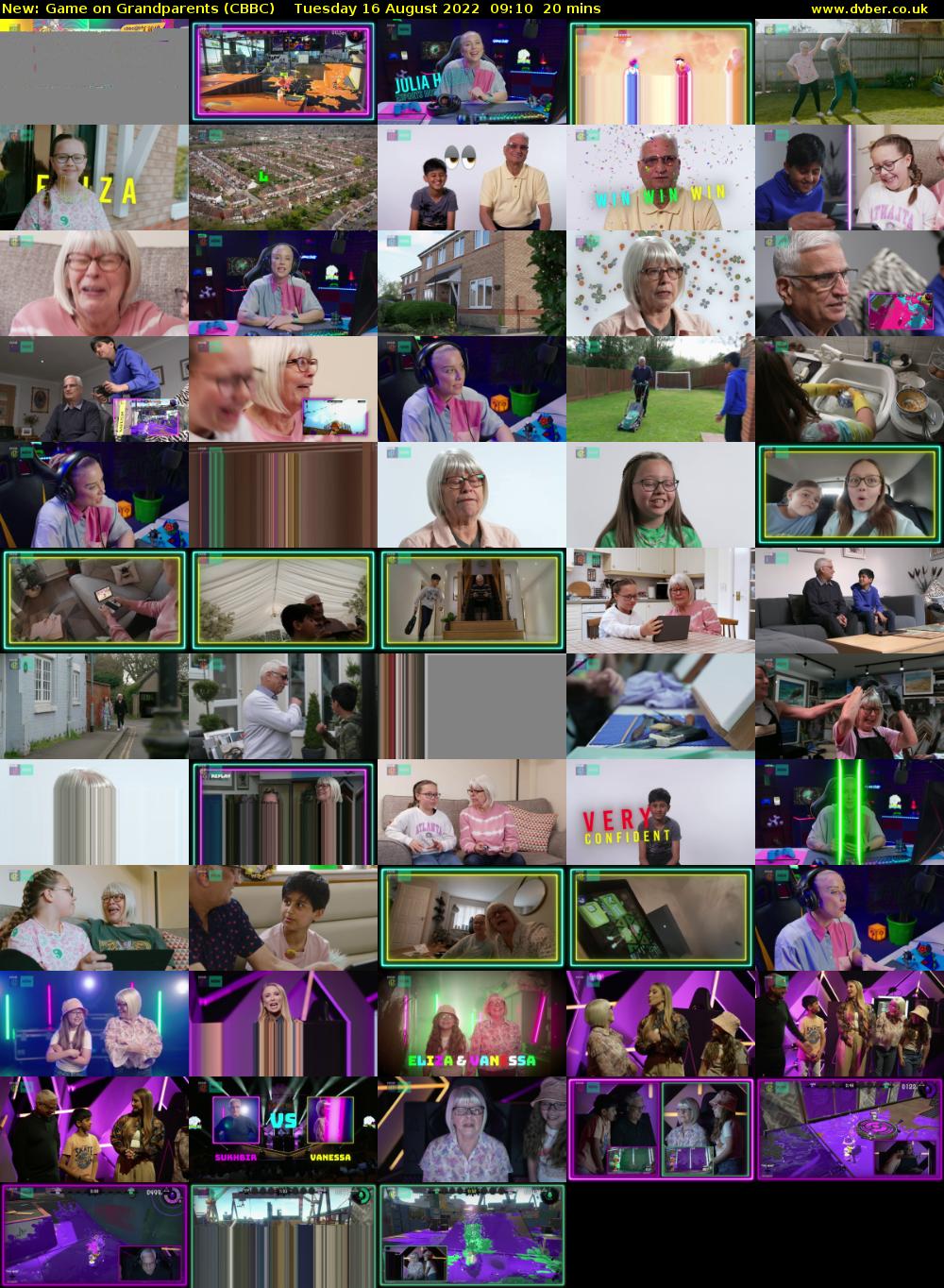 Game on Grandparents (CBBC) Tuesday 16 August 2022 09:10 - 09:30