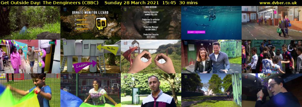 Get Outside Day: The Dengineers (CBBC) Sunday 28 March 2021 15:45 - 16:15