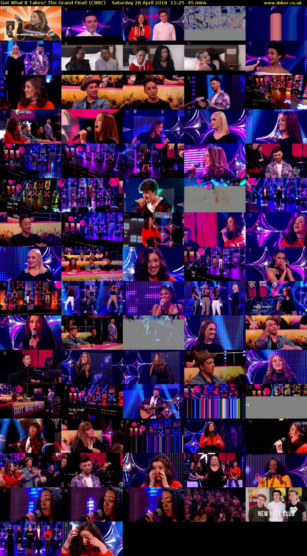 Got What It Takes? The Grand Final! (CBBC) Saturday 28 April 2018 11:25 - 12:10