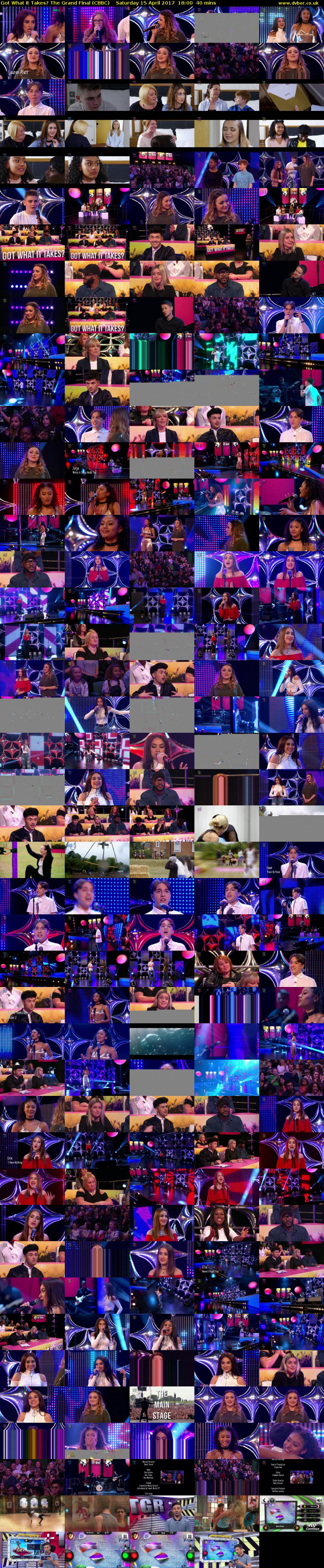 Got What It Takes? The Grand Final (CBBC) Saturday 15 April 2017 18:00 - 18:40