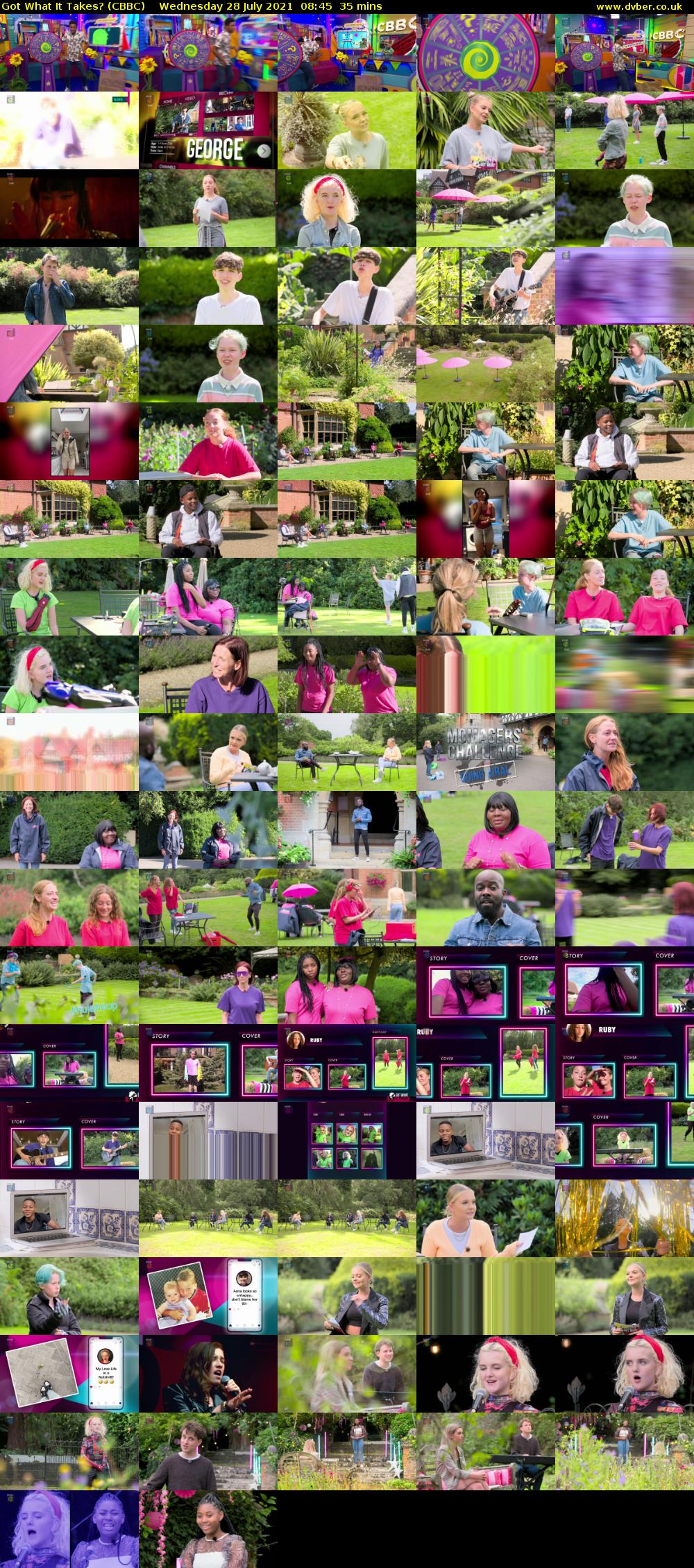 Got What It Takes? (CBBC) Wednesday 28 July 2021 08:45 - 09:20