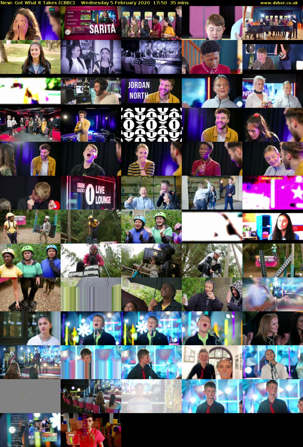 Got What It Takes (CBBC) Wednesday 5 February 2020 17:50 - 18:25